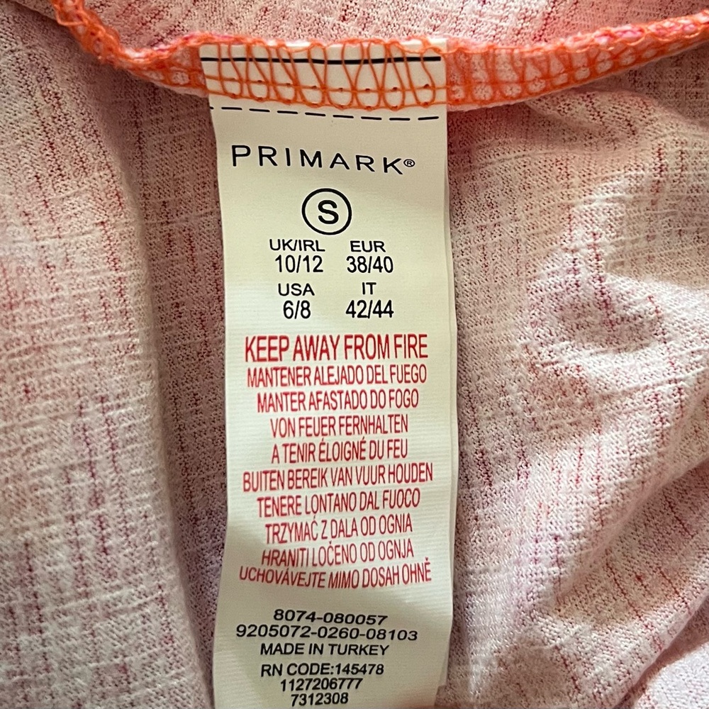 Primark Pink Ruffle Flower Crop Top Size S - Picture 5 of 7